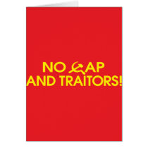 No Cap And Traitors! cards by RightWingGifts No Cap And Traitors! cards