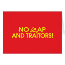 No Cap And Traitors! cards by RightWingGifts No Cap And Traitors! cards