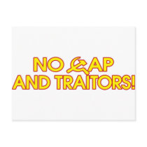 No Cap And Traitors! postcards