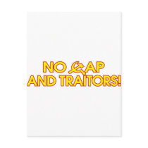 No Cap And Traitors! postcards