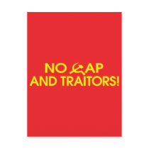 No Cap And Traitors! postcards