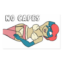 No Capes II Superheroine Pin-Up Sticker stickers