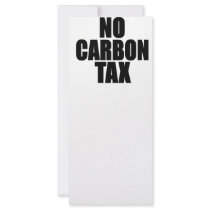 No Carbon Tax Custom Rack Card