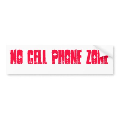 Computer Cell Phone Call on No Cell Phone Zone Bumper Stickers From Zazzle Com