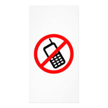 No Cell Phones Personalized Photo Card