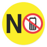 No Cell Phones Sticker