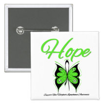 No cinta de la mariposa de la esperanza del linfom pins