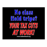No class field trips (black) postcard