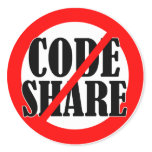No Codeshare! stickers