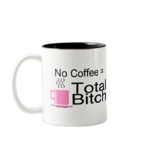 No Coffee Equals Total Bitch Mug