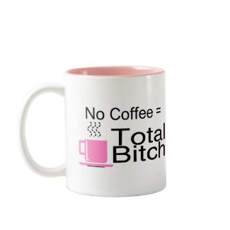 No Coffee Equals Total Bitch mug