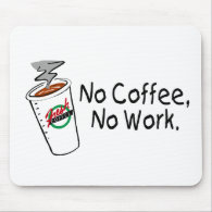 No Coffee No Work mousepad