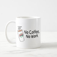 No Coffee No Work mug