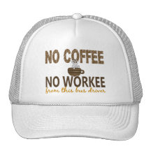 No Coffee No Workee Bus Driver Mesh Hat