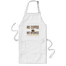 No Coffee No Workee FBI Agent Aprons