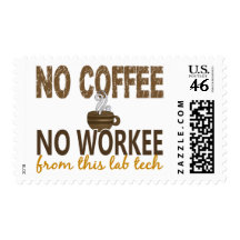 No Coffee No Workee Lab Tech Stamps
