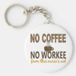No Coffee No Workee Nurse's Aid Key Chain
