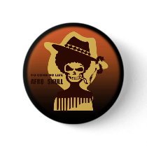music, hiphop, rock, afro, skull, illustration, monotone, graphics, funny, humor, michael, black, tribal, wild, surfing, club, dance, boy, dancing, motorcycle, cool, art, vintage, street, surfer, pop, band, gothic, biker, hip-hop, rap, hip hop, skeleton, skulls, punk, wild-boyz, skater, rocker, Button with custom graphic design