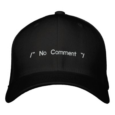 No Comment Embroidered Baseball Caps No Comment Embroidered Baseball Caps