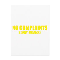 No Complaints postcards