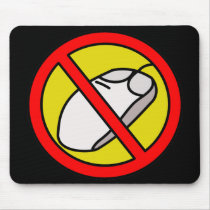 NO COMPUTER MOUSE SIGN mousepads