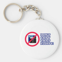 ¡No copie ese disco blando! Llavero Personalizado