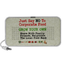 No Corporate Food Mp3 Speakers