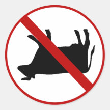 NO Cow Tipping! Round Stickers