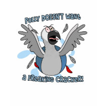 No Crackers African Grey Clothing t-shirts by MenagerieMayhem No Crackers African Grey Clothing t-shirts