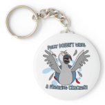 No Crackers African Grey Keychain