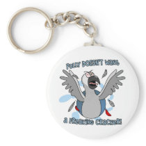 No Crackers African Grey Keychain