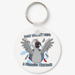 No Crackers African Grey Keychain