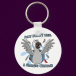 No Crackers African Grey Keychain