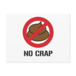 No Crap postcards