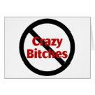 postcard - No Crazy Bitches