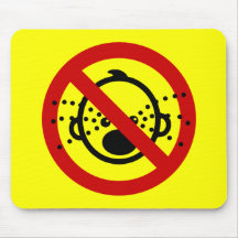 NO Cry Babies ⚠ Thai Airport Sign ⚠ Mousepad