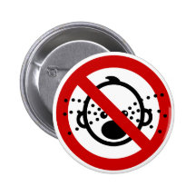 NO Cry Babies ⚠ Thai Airport Sign ⚠ Pin