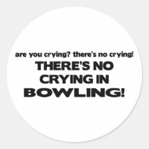 No Crying - Bowling Round Sticker
