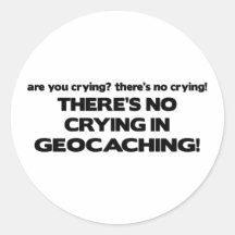No Crying - Geocaching Sticker