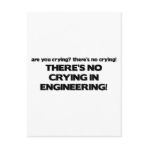 No Crying in Engineering Postcards