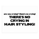 No Crying in Hair Styling Postcard