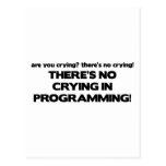 No Crying in Programming Postcards
