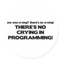 No Crying in Programming Sticker
