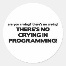 No Crying in Programming Sticker