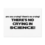 No Crying in Science postcards