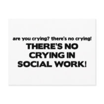 No Crying in Social Work postcards