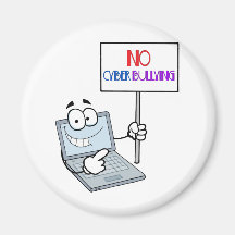 No Cyber Bullying Computer Fridge Magnets