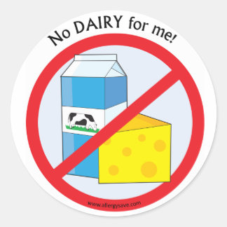 Dairy Allergy Stickers | Zazzle