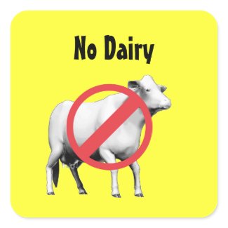 No Dairy Sticker zazzle_sticker