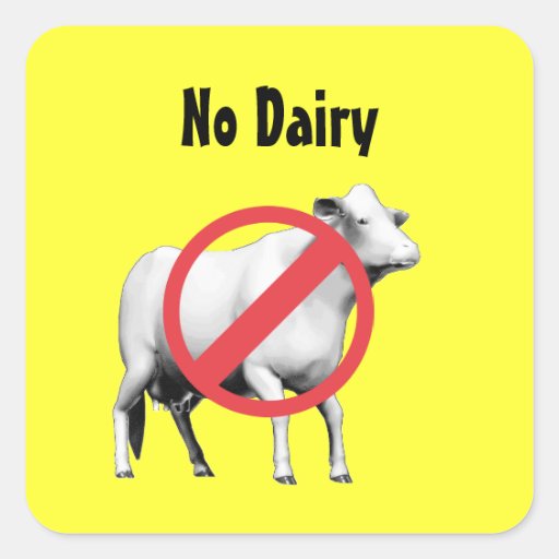 No Dairy Sticker | Zazzle